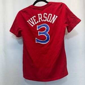 Philadelphia 76ers Allen Iverson Mitchell & Ness Youth Large 14/16 Red T-Shirt